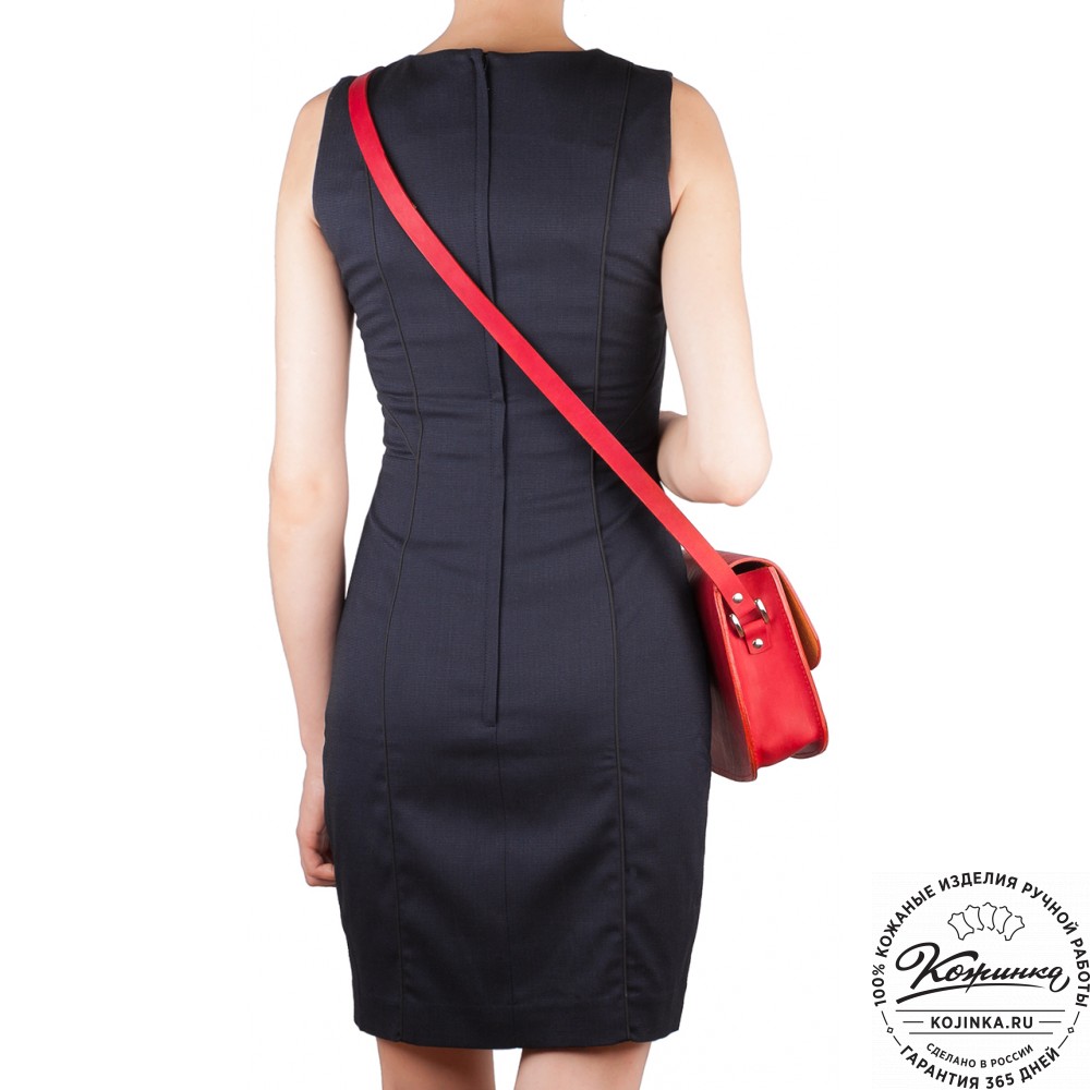 Кожаная сумка ручной работы "Кэтрин" (красная)